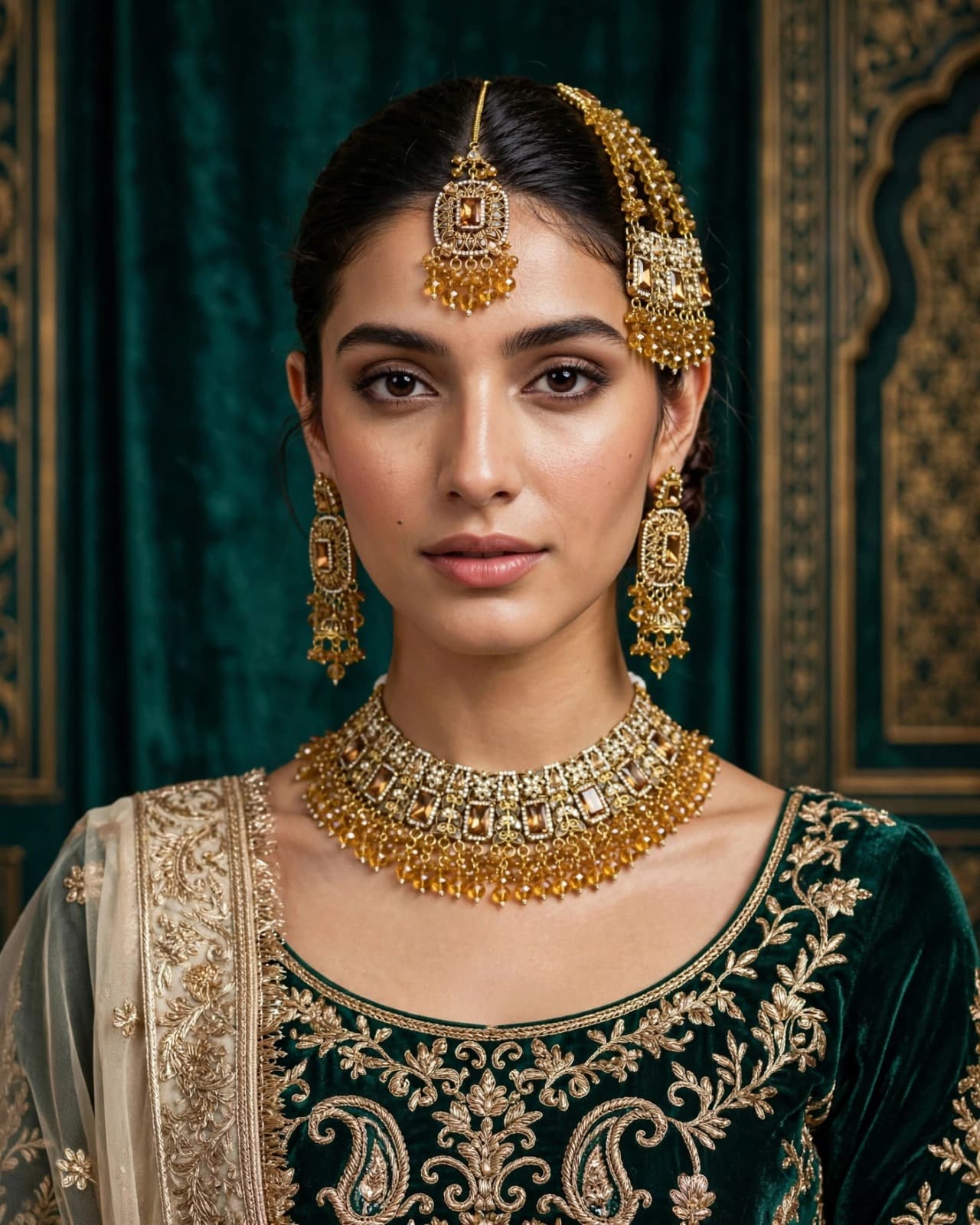 Amber Glow Bridal Set-Bridal Set - 0105