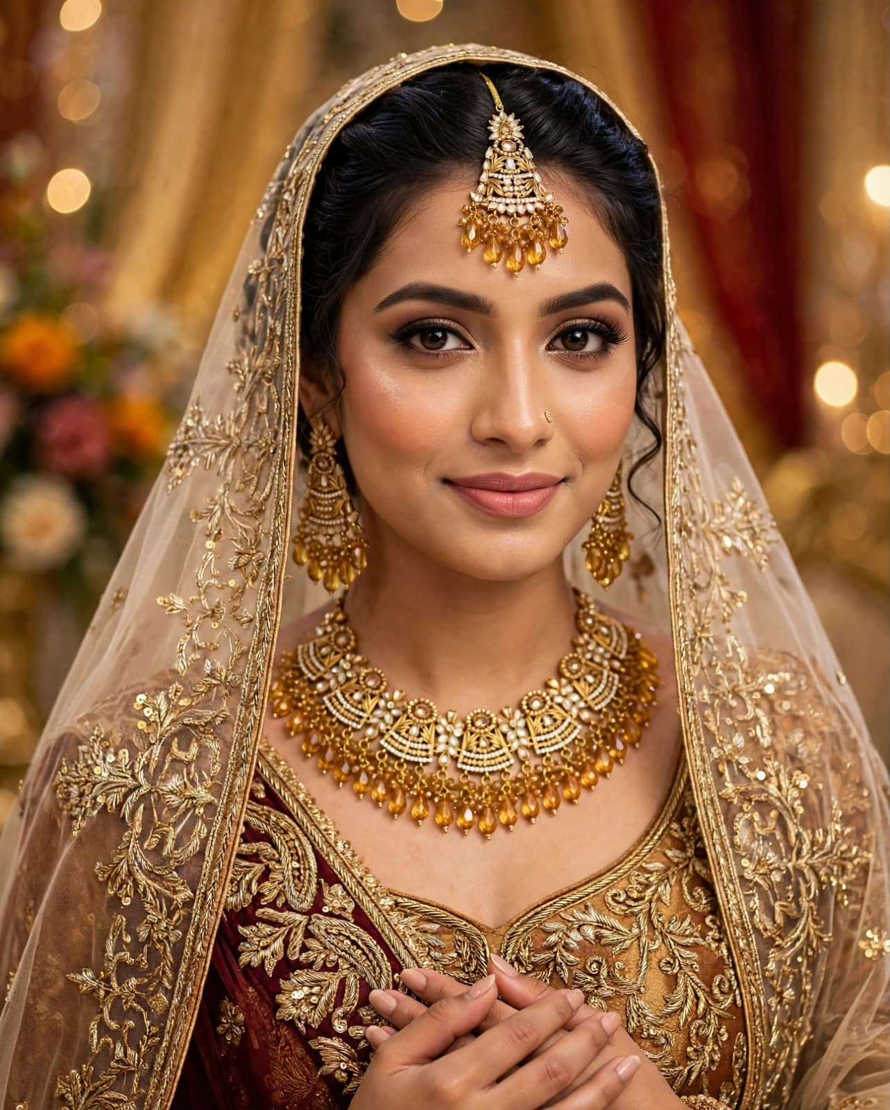 Honey Gold Bridal Set-Bridal Set - 0106